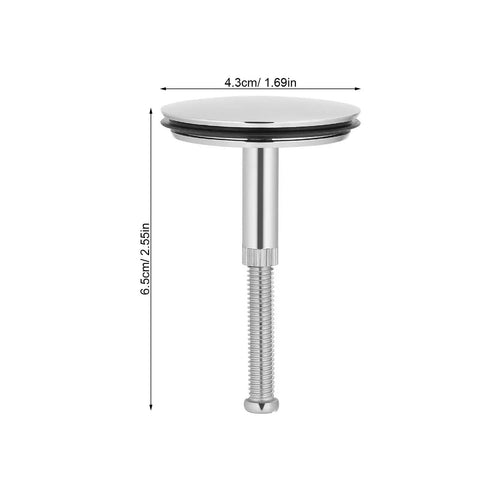 Rotary Bath Tub Plug Drain Stopper for Bathtub Overflow Cover, 4.3cm diameter, made of durable copper, ideal for bathtub drainage.