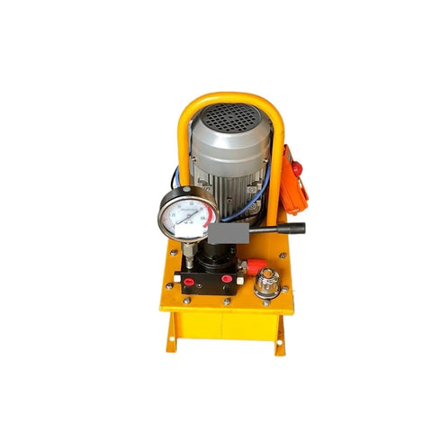 Heavy Duty Workhorse Portable Electric Hydraulic Power Pack delivering rock solid 10000 PSI flow, compact design for garage use.