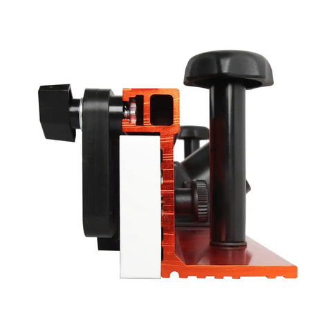 Side view of 24 Inch Router Table Fence System With Feather Board Bit Guard Adjustable Stop Dust Port And Measuring Tape Aluminum.