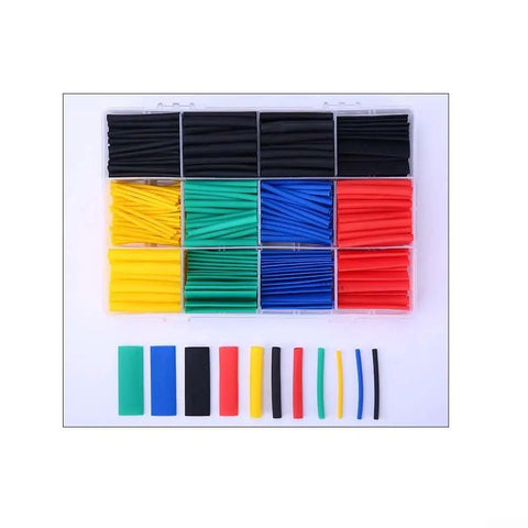 Ultimate Heat Shrink Sleeve Kit With 800 Pieces For Cable Winding And Sheath Restoration, Featuring High Expansion Ratio And Thermal Stability To Cover All Wire Sizes With A Radly Tight Close Fit And Variety of Colors For Any Project. Assorted heat shrink tubing kit in plastic organizer, multiple colors and sizes