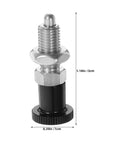 Close-up of 2pcs M6 Stainless Steel Retractable Indexing Plunger With Knob Quick Release Spring Loaded Bolt, showing dimensions.