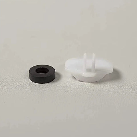 4 Pack 101237 Cup Seal And Diverter Gate For Tub Spout Bath Faucet Leak Fix Parts Quick Swap Plumbing Refresh, with black rubber and white plastic seals.