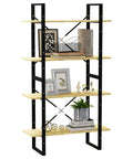 Durable Solid Pine Wood 4 Tier Book Cabinet Shelf With 31.5x11.8x55.1 Inches Of Storage showcasing decor and books