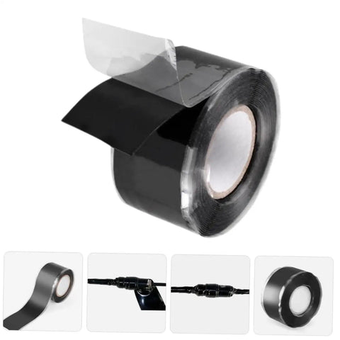 3 Pack Pipe Repair Tape Sealant Self Adhesive Duct Tape For Outdoor Use Black Leak Stop For Pipes Plumbing Repair Kit