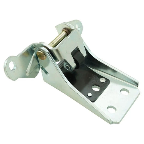Close-up of Heavy Duty Rock Solid Door Hinge Assembly Four Piece Replacement Kit For Front Driver And Passenger Upper Lower Sides.