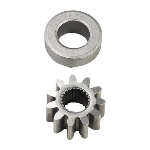 Heavy Duty Steering Pinion Gear And Bushing Hex Flange Replacement Kit components showing a gear and bushing in solid metal.