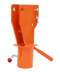 Rock Solid Folding Pickup Truck Bed Crane Hoist component featuring an orange steel frame for secure attachment.