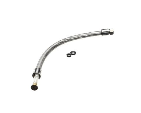 B-0024-H2A Flexible Stainless Steel Hose With Minimal Handle For Commercial Kitchen Faucets And Valves, heavy duty bendable supply.