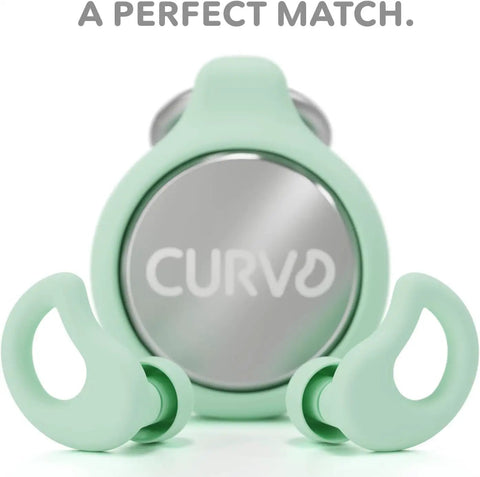 Game Changing Noise Blocking Earplugs Rated 28dB SNR Straight Up Comfy Reusable Silicone Earplug For Deep Sleep Road Noise Quieting Travel Focus Aid And Cool Mint Color in aluminum case.