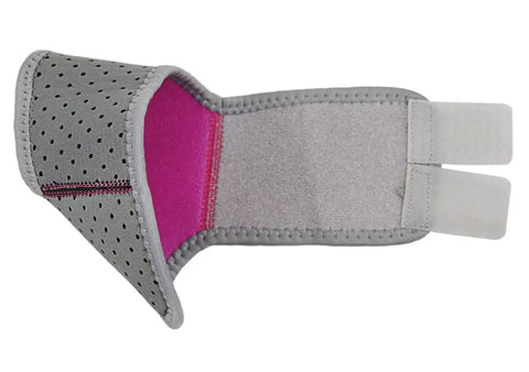 2 Pack Adjustable Nonslip Ankle Tendon Brace for Kids Sports shown open with breathable neoprene and stabilizing straps visible.