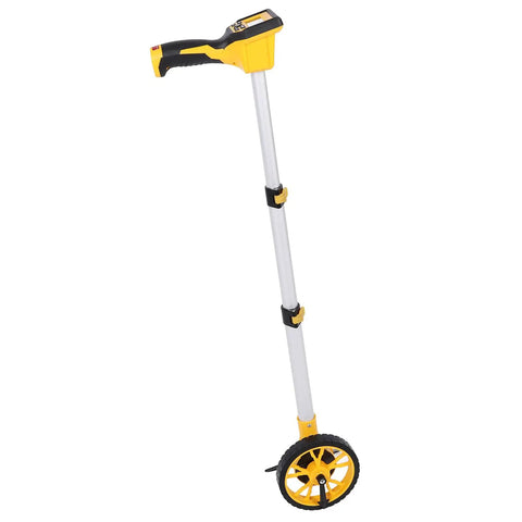 TOPINCN Digital Measuring Wheel, Backlit Display with a yellow handle and large wheel, perfect for precise distance measuring.