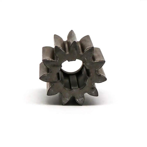 Close-up of Steering Sector Pinion Gear For John Deere GX20053 Replacement Part Fits LA Series D Series, metal gear teeth visible