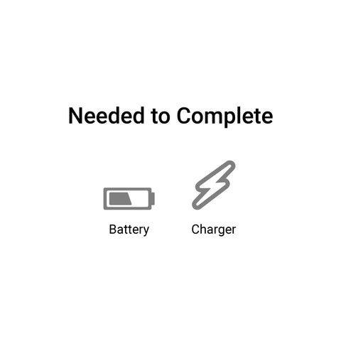 Icon indicating battery and charger needed for RC Airplane AeroScout S 2 1.1m RTF Basic With Safe Technology For Beginners And Pros