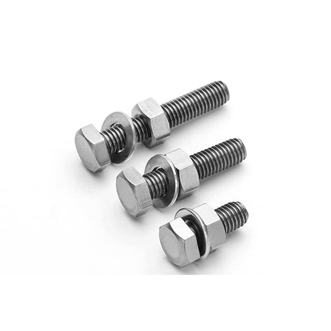 Three Outside Hex Screw And Nut Flat Washer Titanium Kit, 2 Pcs, M10x130mm, Corrosion Resistant Fastener Set For Industrial Projects