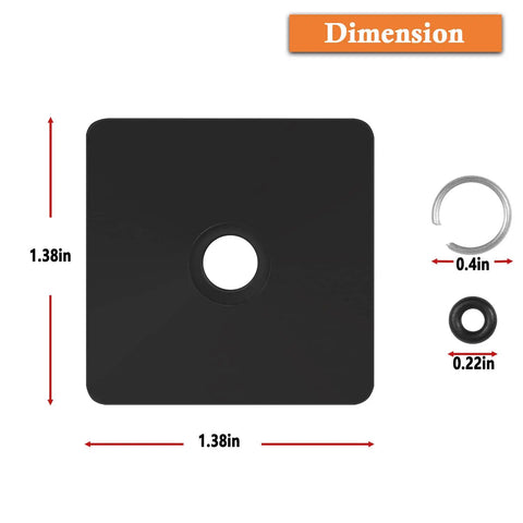 Dimensions of Three Eighths Inch Impact Socket Retaining Clip Kit With O Ring And Installation Tool components.