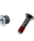 Close-up of Heavy Duty M8x30 Sprocket Bolt And Nut Kit For Dirt Bikes And Motocross Beefy Nylon Locking Flange Nuts Chrome Plated