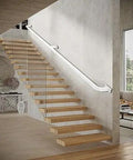 Heavy Duty Galvanized Iron Stair Railing And Non Slip Banister Handrail For Indoor Outdoor Steps Wall Mounted Metal Grab Bar with modern design.
