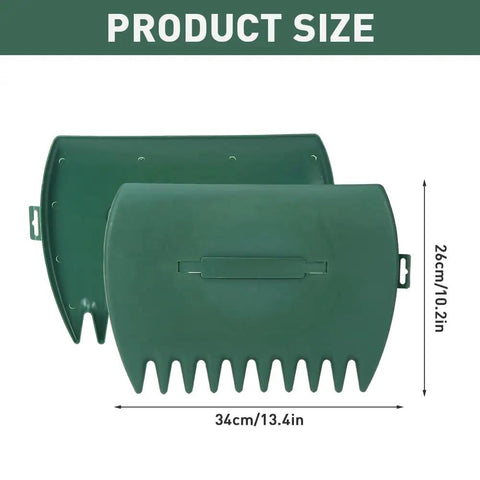 Two Piece Leaf Scoops Hand Rakes For Fast Yard Cleanup Lightweight Leaf Grabber Rake To Gather Leaves Grass Clippings Mulch Trash Debris Garden Shovel Tool For Easy Clear And Collect In One Pass