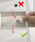 Applying Self Adhesive Screw Hole Covers 384 Pcs 15mm White PVC Dust Proof Stickers For Wood Furniture A No Brainer Must Have