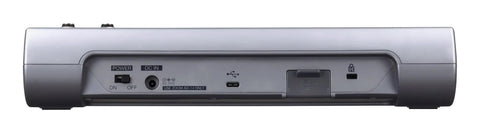 PodTrak P8 Podcast Recorder With Six XLR Inputs Six Headphone Outputs rear panel showing input and power connections