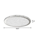 Crystal Round LED Flush Mount Ceiling Light Dope Modern Glow Warm White Close To Ceiling Chandelier Fixture For Living Room