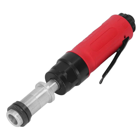 Slick And Smooth Air Straight Die Grinder Pneumatic Grinding Drilling Tool with red handle and aluminum body for precision work.