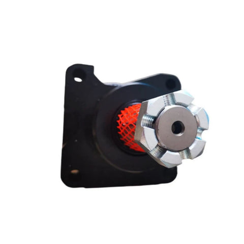 Straight Shot T108663GT Drive Motor Replacement Workhorse For Genie GS 4047 Scissor Lift, Red mesh and metal connector detail.