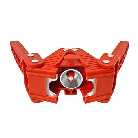 Double Lever Manual Bottle Capper With Magnetic Cap Holder And 144 Beer Caps For Homebrew Sealing Rock Solid Abs Body front view.