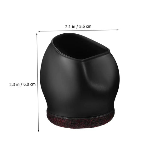 25 Pack Salon Chair Caster Cups Wheel Protectors Hella Tough Silicone Floor Savers showing black silicone design, 2.3 in height.