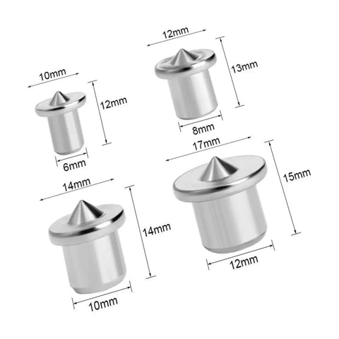 Premium Dowel Centers For Woodworking 6-8-10-12mm Locating Pins Set size view for joinery and alignment in projects