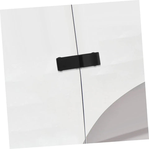 Black draw latch installed on white surface, part of 2 Pack Flexible Draw Latches for Boat Compartments Toolboxes and Cabinets No Fuss Easy Install