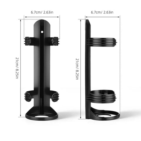 Rock Solid Wall Mount Fire Extinguisher Bracket For Car And Boat durable black steel holder dimensions 21cm x 6.7cm for secure storage.