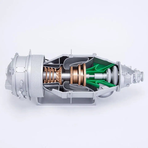 Hands On 3D Printed Turboprop Engine Model Kit In One Fifty Scale With PT6A Details Semi Dissected Engine And Electric Fan Blades For STEM Education And Science Demonstrations 100 Pieces, side view