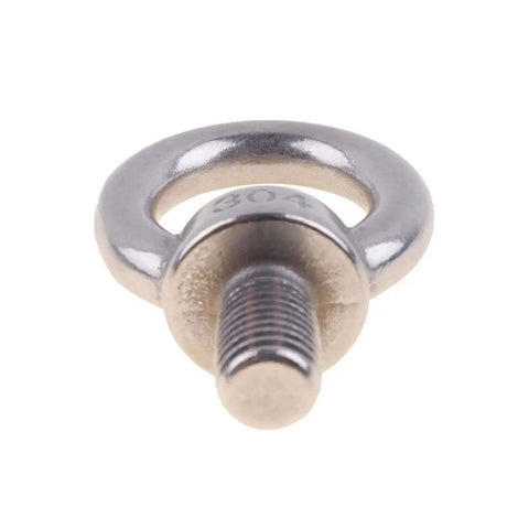 Two Pack M12 Male Thread Machinery Shoulder Lifting Ring Eye Bolts In 304 Stainless Steel Front View