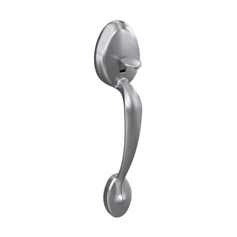 Plymouth Orbit Knob Front Entry Handleset Lower Half Satin Chrome For 1-5/8 To 1-3/8 Inch Exterior Doors side view