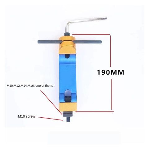 Universal Adjustable Cnc Work Stop With Smooth Angle And Height Control For Milling Machine Locator and Lathe Positioner Tool, 190MM, blue and gold.