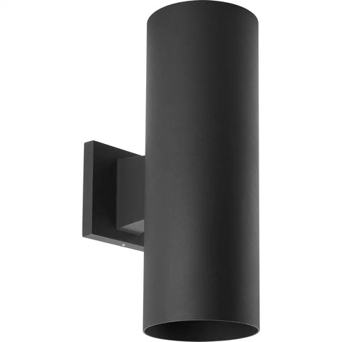 Dope Modern 5 Inch Outdoor Up And Down Wall Lantern In Black Finish Cylinder Collection Exterior Light For Porch Lighting Patio Lighting Or Entryway Weather Resistant Sleek Minimalist Design For Curb Appeal featuring a cylindrical black fixture