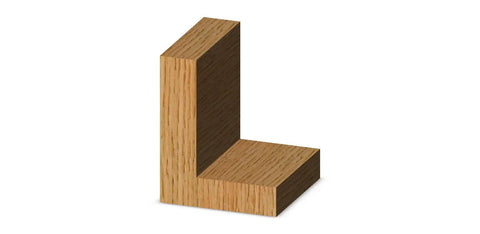 Example rabbet cut made with Deep Multi Rabbet Router Bit Set Carbide Tipped Pro Grade One And Seven Eighths Inch Diameter One Inch Cutting