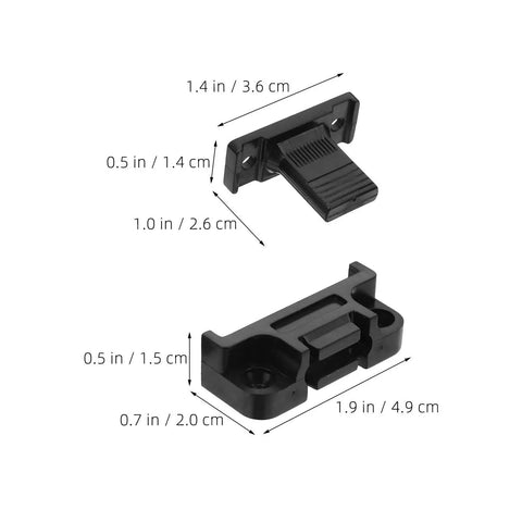 Dimensions of Push On Quick Fitting Furniture Panel Clips 12 Pcs One Hand Connectors for easy tool-free assembly.