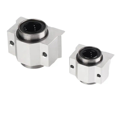 Badass Reliable Self Aligning Ball Bearings Inside Linear Pillow Blocks For Diy And Cnc Machines Plus 3D Printer With Compatible Sc Shaft Sizes For Low Friction Smooth Travel Where Straight Up Precision In Your Builds And Hot Rod Shops. SC12VUU 12mm shaft block, aluminum housing
