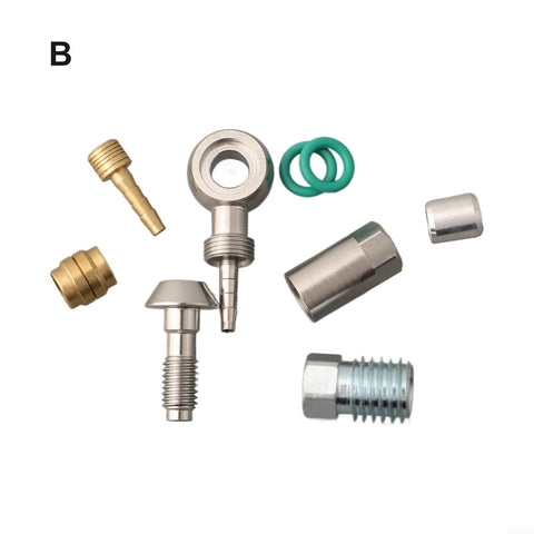 Heavy Duty Banjo Hydraulic Hose Fitting For Mountain Bike Brakes MT4 MT5 MT6 MT7 MT8 with assorted metal parts