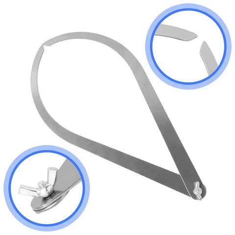 Straight Up Stainless Steel Pottery Caliper Kit for accurate wall thickness and diameter measurements with grip design.