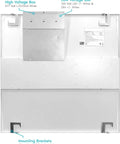 Back view of 2x2 LED Troffer Center Basket Panel With Color Tunable 3000K 4000K 5000K, showing voltage boxes and mounting brackets