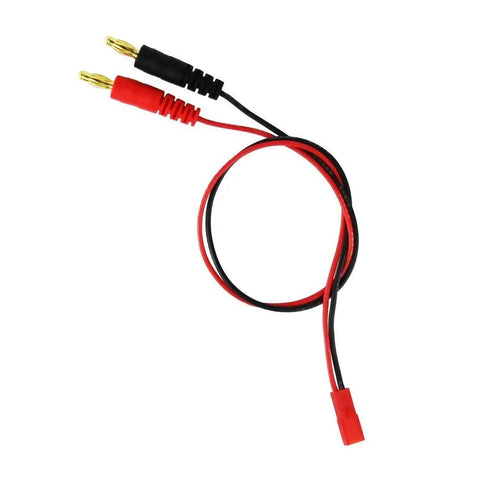4mm Banana Plug To JST Charging Lead For RC Batteries, 20AWG Silicone Wire, 30Cm 11.8Inch Length, Pack Of 2, Plug And Play Charge Cable