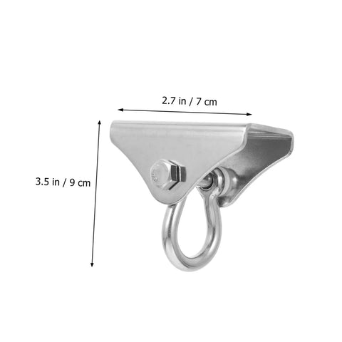 Heavy Duty Swivel Ceiling Hook For Hanging Chairs And Hammocks With Tough Steel Swing Mount and Drop Ceiling Anchor, 2.7 in x 3.5 in.