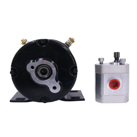 24V Hydraulic Pump Electric Motor Replacement For Skyjack SJIII Scissor Lift Units 161936 161937, showing black motor with silver detail.