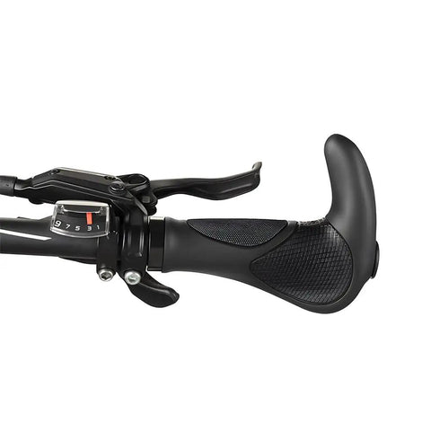 MTB Handlebar Grips With Soft Gel Inserts For Shock Absorption And Ergonomic Comfort Easy Install Horns Black 22 Millimeter Inner Diameter