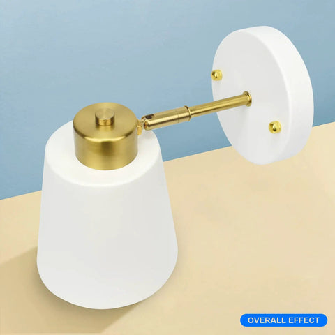 Rotatable Plug In Wall Sconces With Adjustable Angle White Matte Shade Metal Vintage Industrial Dope Vibe Wall Mounted Reading Light