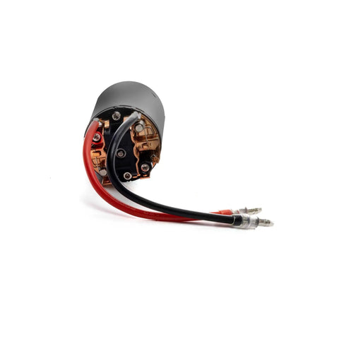 Smart Firma 12T Rebuildable 550 3-Pole Brushed RC Motor for 1/10 scale RC cars with metal shielded bearings, rear view
