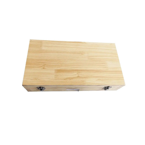 Wooden case of Keyway Broach Kit 18 Piece HSS Metric Set For CNC Machining With Precision Ground Teeth Includes 4mm 5mm 6mm 8mm Broaches
